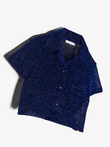 Oseree Kids Shirt met metallic-effect - Blauw