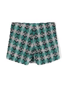 Versace Kids Medusa tweed shorts - Groen