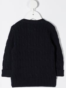 Ralph Lauren Kids Polo Pony cable knit jumper - Blauw
