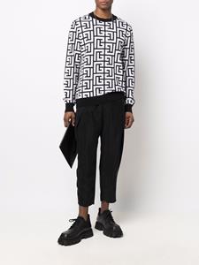 Balmain Pullover met monogram patroon - Wit
