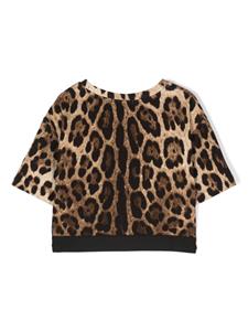 Dolce & Gabbana Kids T-shirt met ruches - Bruin