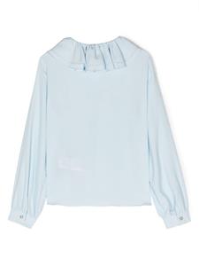 Simonetta Shirt met ruches - Blauw