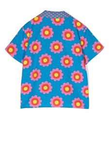 Stella McCartney Kids Shirt met bloemenprint - Blauw
