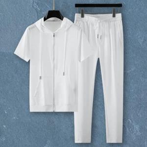 Fashion Menswear Mid Waist Cardigan Men Tracksuit High Quality Straight Pants Wear-resistant Summer