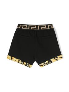Versace Kids Shorts met barokprint - Zwart