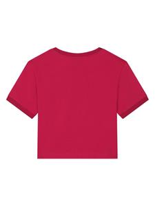 Dolce & Gabbana Kids T-shirt met logo van stras - Rood