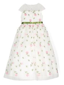 MARCHESA KIDS COUTURE Jurk met bloemenprint - Wit