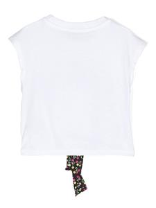 MSGM Kids T-shirt met bloemenprint - Wit