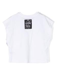 MSGM Kids T-shirt met ruches - Wit