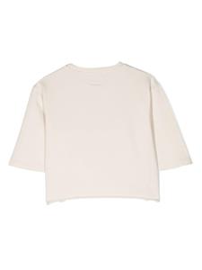 Woolrich Kids T-shirt met geborduurd logo - Beige