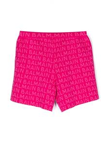 Balmain Kids Shorts met logoprint - Roze