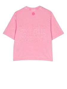 Gcds Kids T-shirt met logo applicatie - Roze