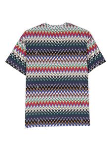 Missoni Kids T-shirt met zigzag patroon - Rood