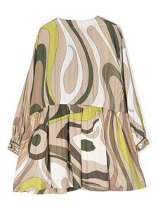 PUCCI Junior Jurk met abstracte print - Groen