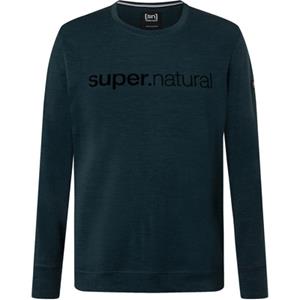SUPER.NATURAL Sweatshirt Merino Pullover M SOLUTION CREW funktioneller Merino-Materialmix