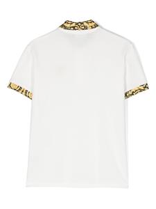 Versace Kids Poloshirt met barokprint - Wit