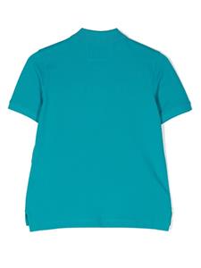 C.P. Company Kids Poloshirt met geborduurd logo - Blauw
