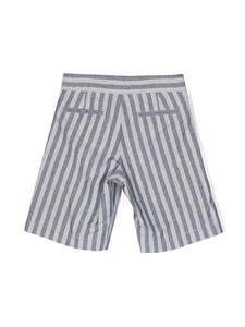 Brunello Cucinelli Kids Gestreepte shorts - Blauw