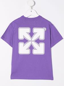 Off-White Kids T-shirt met logoprint - Paars