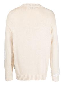 Ballantyne Ribgebreide sweater - Beige