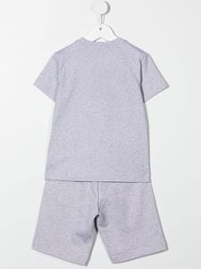 Moschino Kids Set van T-shirt en shorts met logoprint - Grijs