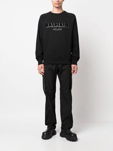 Balmain Sweater met logoprint - Zwart