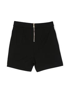Balmain Kids Asymmetrische shorts - Zwart