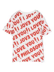 Philosophy Di Lorenzo Serafini Kids T-shirt met tekst - Wit