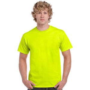 Gildan Neon geel kleurige katoenen t shirts -
