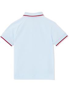 Burberry Kids Poloshirt met logoprint - Blauw