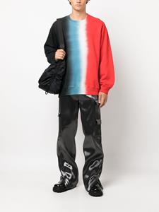 Sacai Sweater met tie-dye print - Zwart