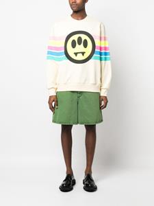 BARROW Sweater met logoprint - Wit