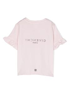 Givenchy Kids T-shirt met ruches - Roze