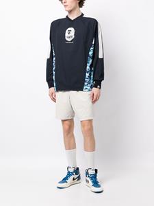 A BATHING APE Sweater met logoprint - Blauw