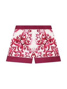 Dolce & Gabbana Kids Zijden shorts - Wit