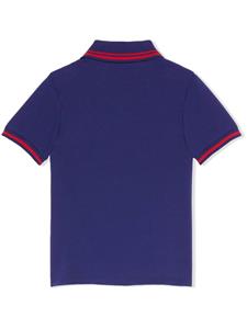 Gucci Kids Poloshirt met contrasterende afwerking - Blauw