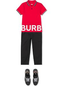 Burberry Kids Poloshirt met logoprint - Rood