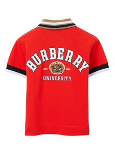 Burberry Kids Poloshirt met logo - Rood