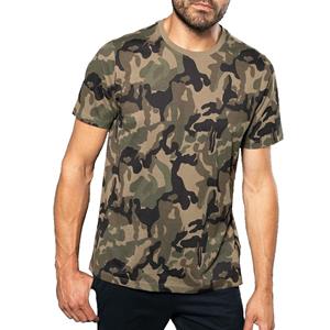 Kariban Camouflage t-shirt met korte mouwen voor heren