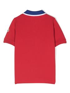 Moncler Enfant Poloshirt met contrasterende kraag - Rood