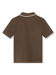BOSS Kidswear Poloshirt met logoprint - Bruin