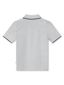 BOSS Kidswear Poloshirt met logoprint - Grijs
