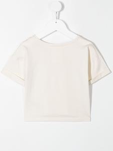 Knot T-shirt met tekst - Beige