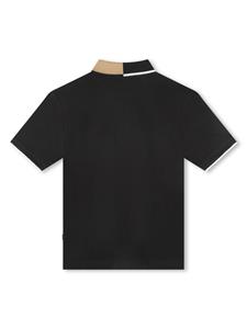 BOSS Kidswear Poloshirt met logopatch - Zwart