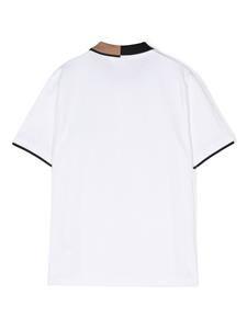 BOSS Kidswear Poloshirt met logopatch - Wit