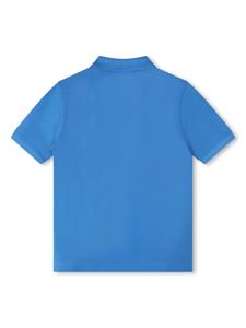 BOSS Kidswear Poloshirt met logoprint - Blauw