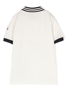 Moncler Enfant Poloshirt met geborduurd logo - Wit