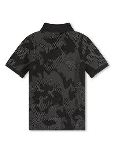 BOSS Kidswear Poloshirt met camouflageprint - Zwart