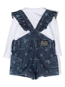 Givenchy Kids Shirt en tuinbroek - Blauw