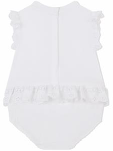 Dolce & Gabbana Kids Romper met broderie anglaise - Wit